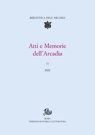 Atti e memorie dell'Arcadia, 11 (2022) - Librerie.coop