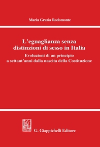 L'eguaglianza senza distinzioni di sesso in Italia - Librerie.coop
