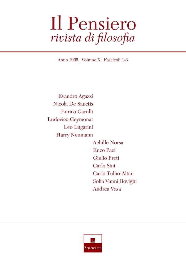 Il Pensiero (1965/1-2) - Librerie.coop Il Pensiero (1965/1-2) - Librerie.coop