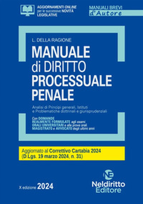Manuale di diritto processuale penale. Aggiornato al Decreto correttivo Cartabia - Librerie.coop Manuale di diritto processuale penale. Aggiornato al Decreto correttivo Cartabia - Librerie.coop