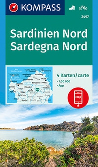 Carta escursionistica n. 2497. Sardegna Nord 1:50.000 (set di 4 carte). Ediz. italiana e tedesca - Librerie.coop