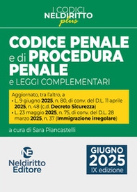 Codice penale e di procedura penale Plus aggiornato alla L. 9 giugno 2025, n. 80, di conv. del D.l. 11 aprile 2025, n. 48 c.d. Decreto Sicurezza - Librerie.coop Codice penale e di procedura penale Plus aggiornato alla L. 9 giugno 2025, n. 80, di conv. del D.l. 11 aprile 2025, n. 48 c.d. Decreto Sicurezza - Librerie.coop