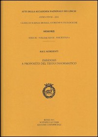 Parádosis. A proposito del testo informatico - Librerie.coop
