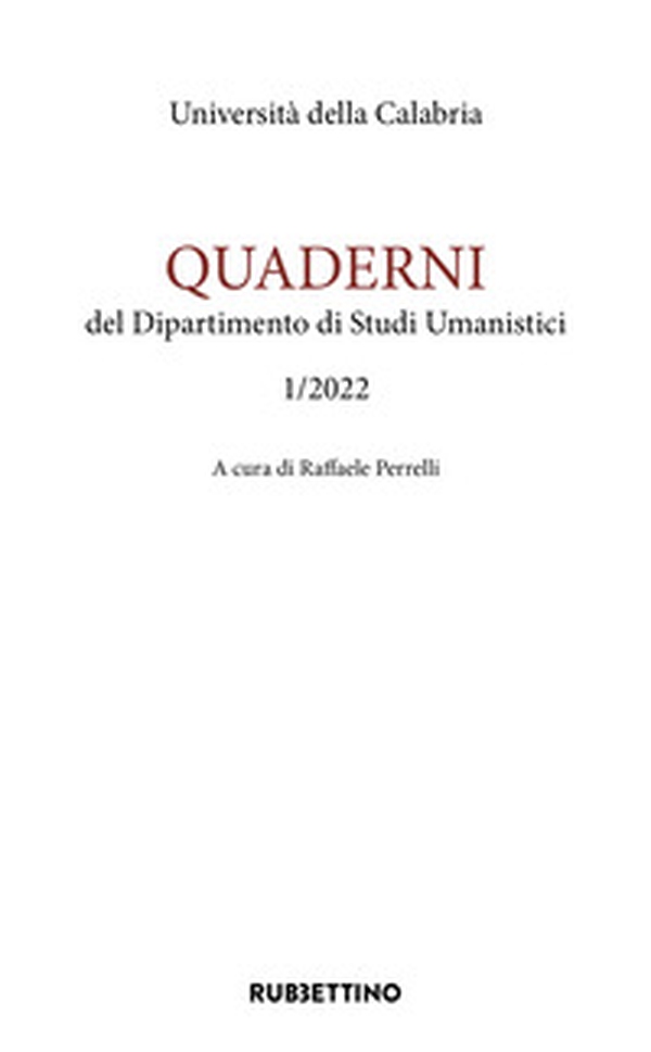 Quaderni del dipartimento di studi umanistici. Ediz. inglese e italiana - Vol. 1 - Librerie.coop Quaderni del dipartimento di studi umanistici. Ediz. inglese e italiana - Vol. 1 - Librerie.coop