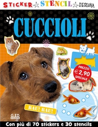 Cuccioli. Stickers stencil disegna - Librerie.coop