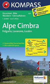 Carta escursionistica n. 631. Alpe Cimbra. Folgaria, Lavarone, Lusérn 1:25.000 - Librerie.coop