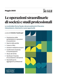 Le operazioni straordinarie di società e studi professionali - Librerie.coop