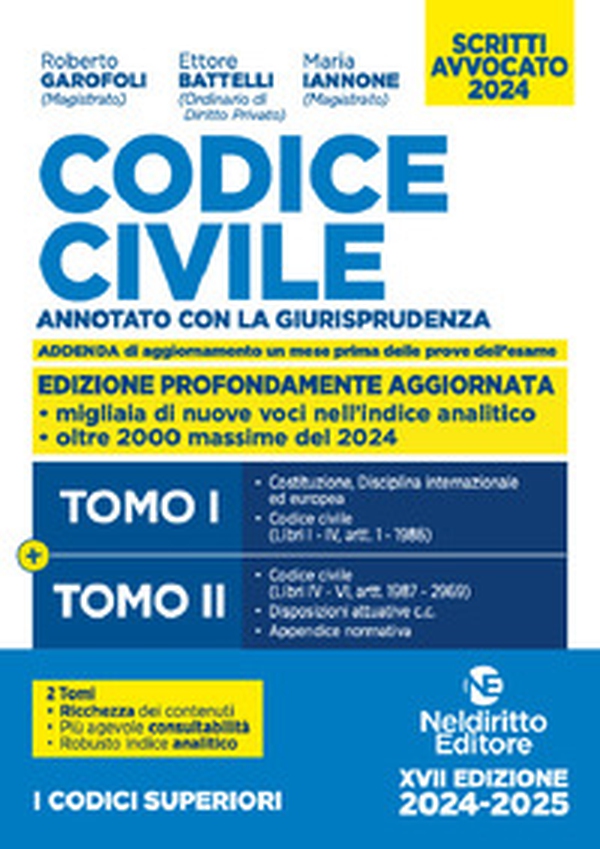 Codice civile. Annotato con la giurisprudenza. Esame avvocato 2024 - Librerie.coop Codice civile. Annotato con la giurisprudenza. Esame avvocato 2024 - Librerie.coop