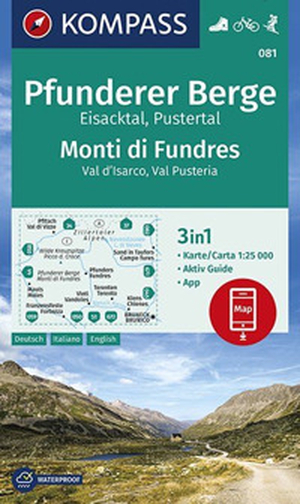 Carta escursionistica n. 81 Monti di Fundres, Val d'Isarco, Val Pusteria 1:25:000 Ediz. italiana, tedesca e inglese - Librerie.coop Carta escursionistica n. 81 Monti di Fundres, Val d'Isarco, Val Pusteria 1:25:000 Ediz. italiana, tedesca e inglese - Librerie.coop