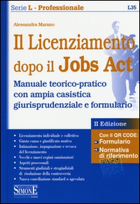 Il licenziamento dopo il jobs act. Manuale teorico-pratico con ampia casistica giurisprudenziale e formulario - Librerie.coop Il licenziamento dopo il jobs act. Manuale teorico-pratico con ampia casistica giurisprudenziale e formulario - Librerie.coop