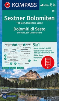 Carta escursionistica n. 58. Dolomiti di Sesto, Dobbiaco, San Candido, Lienz 1:50.000. Ediz .italiana, tedesca e inglese - Librerie.coop Carta escursionistica n. 58. Dolomiti di Sesto, Dobbiaco, San Candido, Lienz 1:50.000. Ediz .italiana, tedesca e inglese - Librerie.coop