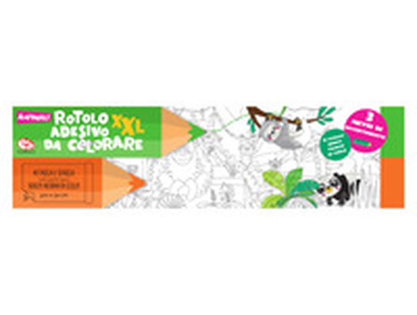 Rotolo adesivo da colorare XXL. Animali - Librerie.coop Rotolo adesivo da colorare XXL. Animali - Librerie.coop