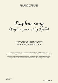Daphne song (Daphne pursued by Apollo). Per violino e pianoforte-For violin and piano - Librerie.coop