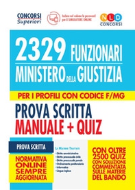 2329 funzionari del Ministero della Giustizia. Prova scritta manuale + quiz. Per i profili con codice F/MG - Librerie.coop