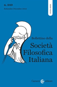 Bollettino della società filosofica italiana. Nuova serie - Vol. 3 - Librerie.coop