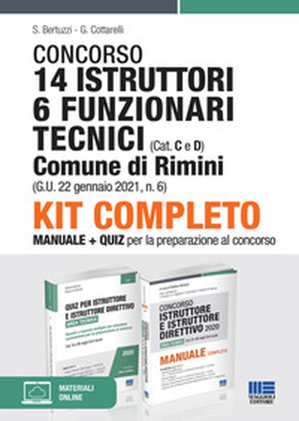 Concorso 14 Istruttori 6 Funzionari tecnici (Cat. C e D) Comune di Rimini (G.U. 22 gennaio 2021, n. 6). Kit completo - Librerie.coop Concorso 14 Istruttori 6 Funzionari tecnici (Cat. C e D) Comune di Rimini (G.U. 22 gennaio 2021, n. 6). Kit completo - Librerie.coop