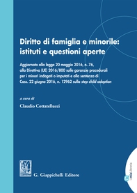 Diritto di famiglia e minorile: istituti e questioni aperte - Librerie.coop