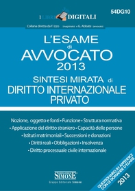 L'esame di Avvocato 2013 sintesi mirata di Diritto Internazionale Privato - Librerie.coop