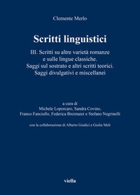 Scritti linguistici - Vol. 3 - Librerie.coop Scritti linguistici - Vol. 3 - Librerie.coop