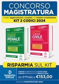 Concorso magistratura. Kit Codici normativi 2024: Codice normativo di Diritto Civile-Codice Normativo di Diritto Penale - Librerie.coop