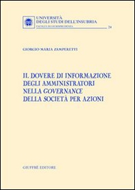 Il dovere di informazione degli amministratori nella governance della società per azioni - Librerie.coop