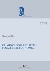 Criminologia e diritto penale dell'economia - Librerie.coop