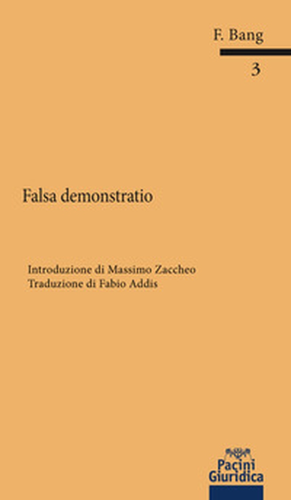Falsa demonstratio - Librerie.coop Falsa demonstratio - Librerie.coop