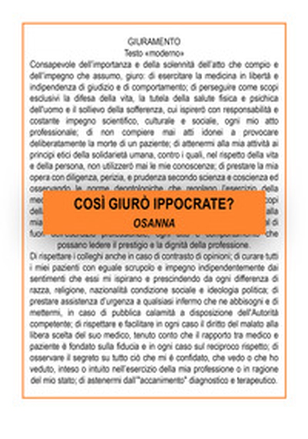 Così giurò Ippocrate? - Librerie.coop