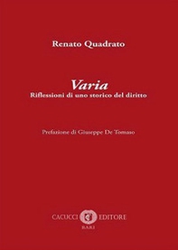 Varia. Riflessioni di uno storico del diritto - Librerie.coop