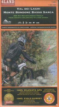 Val dei laghi. Monte Bondone. Basso Sarca. 800 km mountainbike trails from Brenta Dolomites to Lake Garda 1:25.000. Ediz. italiana, inglese e tedesca - Librerie.coop