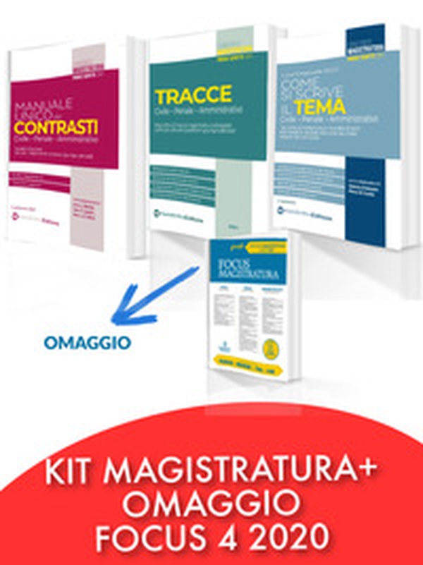 Kit Manuale unico dei contrasti: civile, penale e amministrativo. Scritti magistratura, concorsi superiori-Tracce concorso magistratura 2021: civile, penale e amministrativo-Come si scrive il tema. Concorso magistratura - Librerie.coop Kit Manuale unico dei contrasti: civile, penale e amministrativo. Scritti magistratura, concorsi superiori-Tracce concorso magistratura 2021: civile, penale e amministrativo-Come si scrive il tema. Concorso magistratura - Librerie.coop