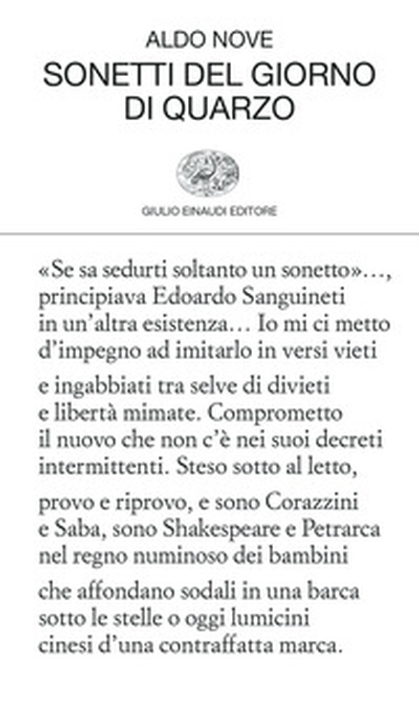 Sonetti del giorno di quarzo - Librerie.coop Sonetti del giorno di quarzo - Librerie.coop