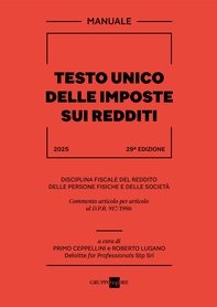 Manuale Testo Unico delle Imposte sui Redditi 2025 - Librerie.coop Manuale Testo Unico delle Imposte sui Redditi 2025 - Librerie.coop