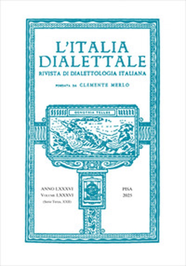 L'Italia dialettale. Rivista di dialettologia italiana - Vol. 86 - Librerie.coop