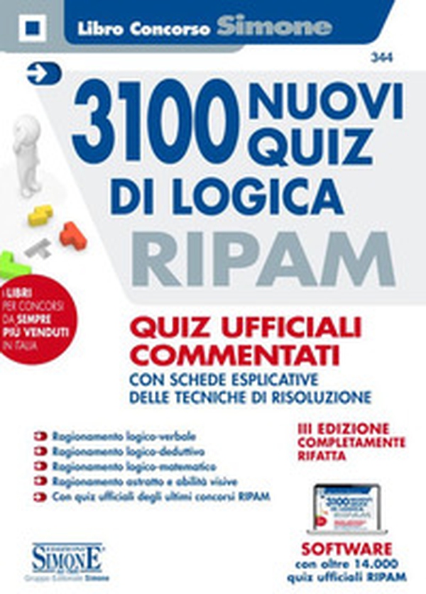 3100 nuovi quiz di logica RIPAM. Quiz ufficiali commentati con schede esplicative delle tecniche di risoluzione - Librerie.coop 3100 nuovi quiz di logica RIPAM. Quiz ufficiali commentati con schede esplicative delle tecniche di risoluzione - Librerie.coop