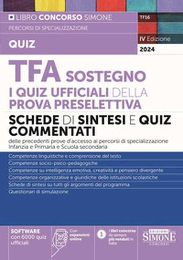 TFA Sostegno. I quiz ufficiali della prova preselettiva - Librerie.coop TFA Sostegno. I quiz ufficiali della prova preselettiva - Librerie.coop
