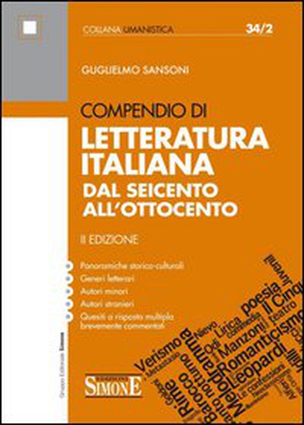 Compendio di letteratura italiana. Dal Seicento all'Ottocento - Librerie.coop Compendio di letteratura italiana. Dal Seicento all'Ottocento - Librerie.coop