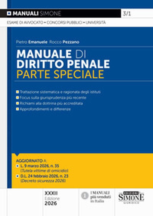 Manuale di diritto penale. Parte speciale - Librerie.coop