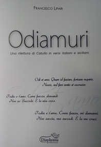 Odiamuri. Una rilettura di Catullo in versi italiani e siciliani - Librerie.coop
