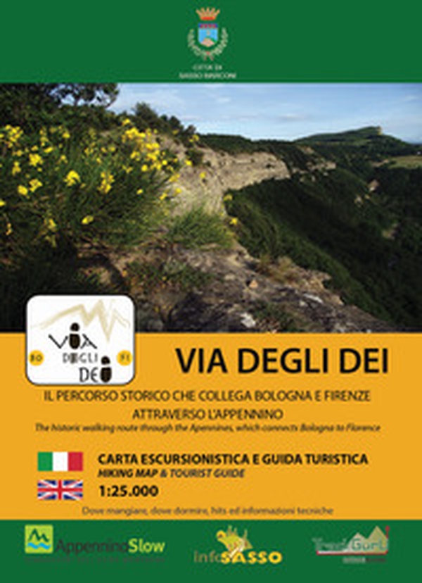 Via degli Dei. Il percorso storico che collega Bologna e Firenze attraverso l'Appennino. Con carta escursionistica 1:25.000. Ediz. italiana e inglese - Librerie.coop Via degli Dei. Il percorso storico che collega Bologna e Firenze attraverso l'Appennino. Con carta escursionistica 1:25.000. Ediz. italiana e inglese - Librerie.coop