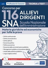 Concorso 116 Allievi Dirigenti SNA (Scuola Nazionale dell'Amministrazione) - Manuale e quesiti per tutte le prove - Librerie.coop