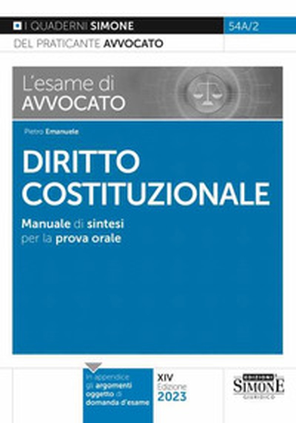 L'esame di avvocato. Diritto costituzionale. Manuale di sintesi per la prova orale rafforzata - Librerie.coop L'esame di avvocato. Diritto costituzionale. Manuale di sintesi per la prova orale rafforzata - Librerie.coop