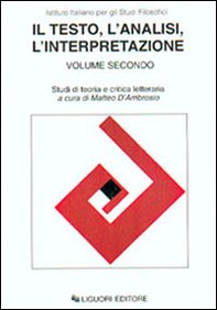 Il testo, l'analisi, l'interpretazione - Librerie.coop