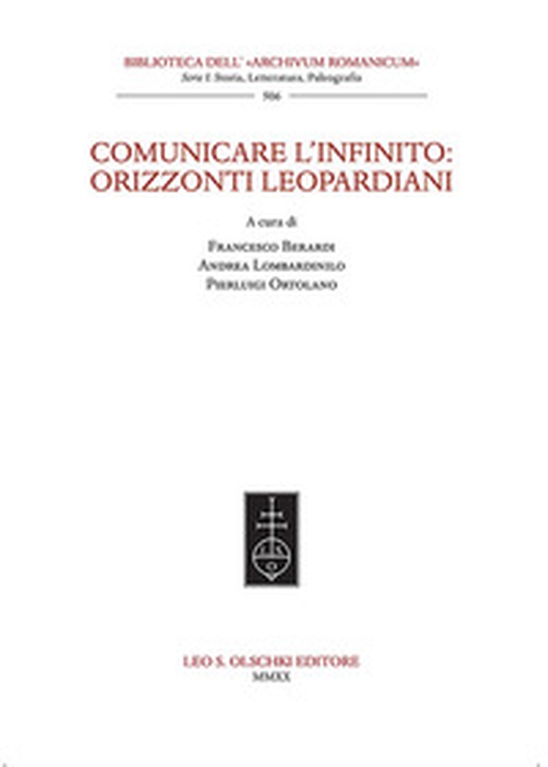 Comunicare l'infinito: orizzonti leopardiani - Librerie.coop Comunicare l'infinito: orizzonti leopardiani - Librerie.coop