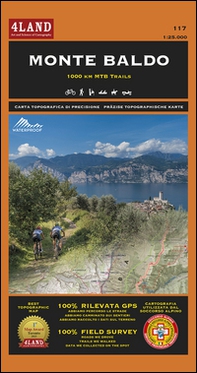 Monte Baldo. 1000 km MTB trails. Carta escursionistica 1:25.000. Ediz. italiana, inglese e tedesca - Librerie.coop