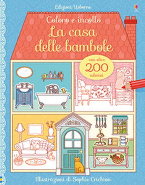 La casa delle bambole. Coloro e incollo. Con adesivi - Librerie.coop La casa delle bambole. Coloro e incollo. Con adesivi - Librerie.coop