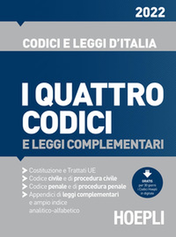 I quattro codici e leggi complementari 2022 - Librerie.coop I quattro codici e leggi complementari 2022 - Librerie.coop