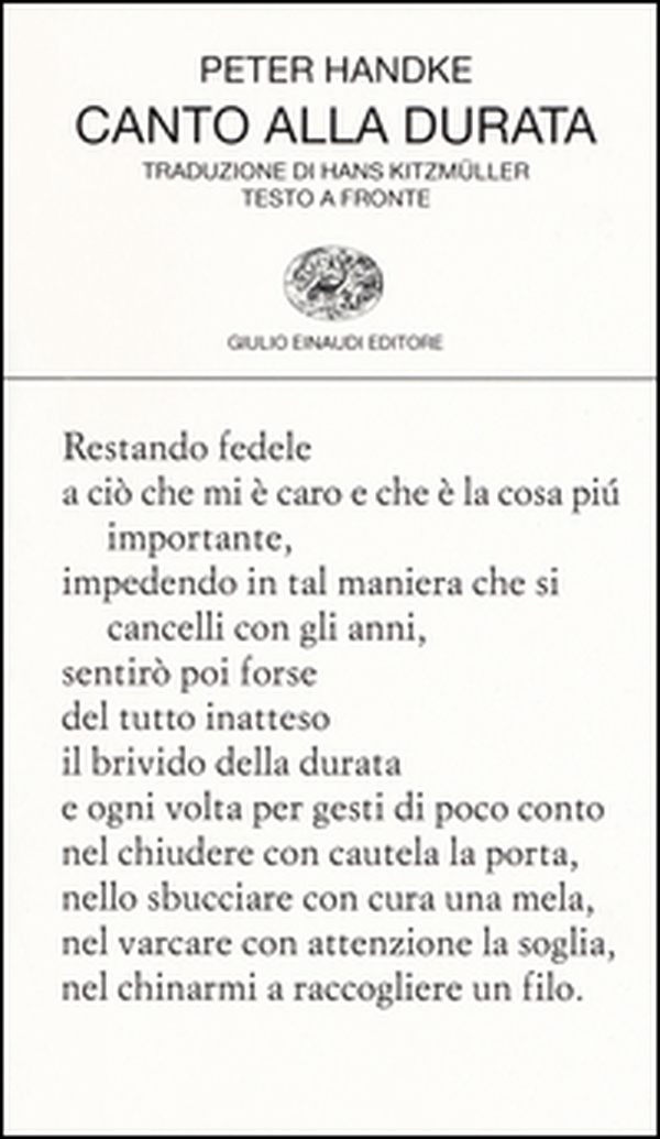 Canto alla durata. Testo tedesco a fronte - Librerie.coop Canto alla durata. Testo tedesco a fronte - Librerie.coop
