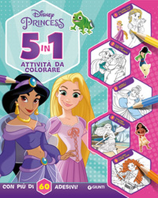 5 in 1 attività da colorare. Disney Princess. Con adesivi - Librerie.coop 5 in 1 attività da colorare. Disney Princess. Con adesivi - Librerie.coop