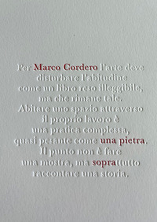 Marco Cordero. Una pietra sopra. Ediz. italiana, inglese e francese - Librerie.coop Marco Cordero. Una pietra sopra. Ediz. italiana, inglese e francese - Librerie.coop
